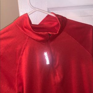 Bright red half zip